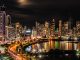 city lights and buildings during nighttime